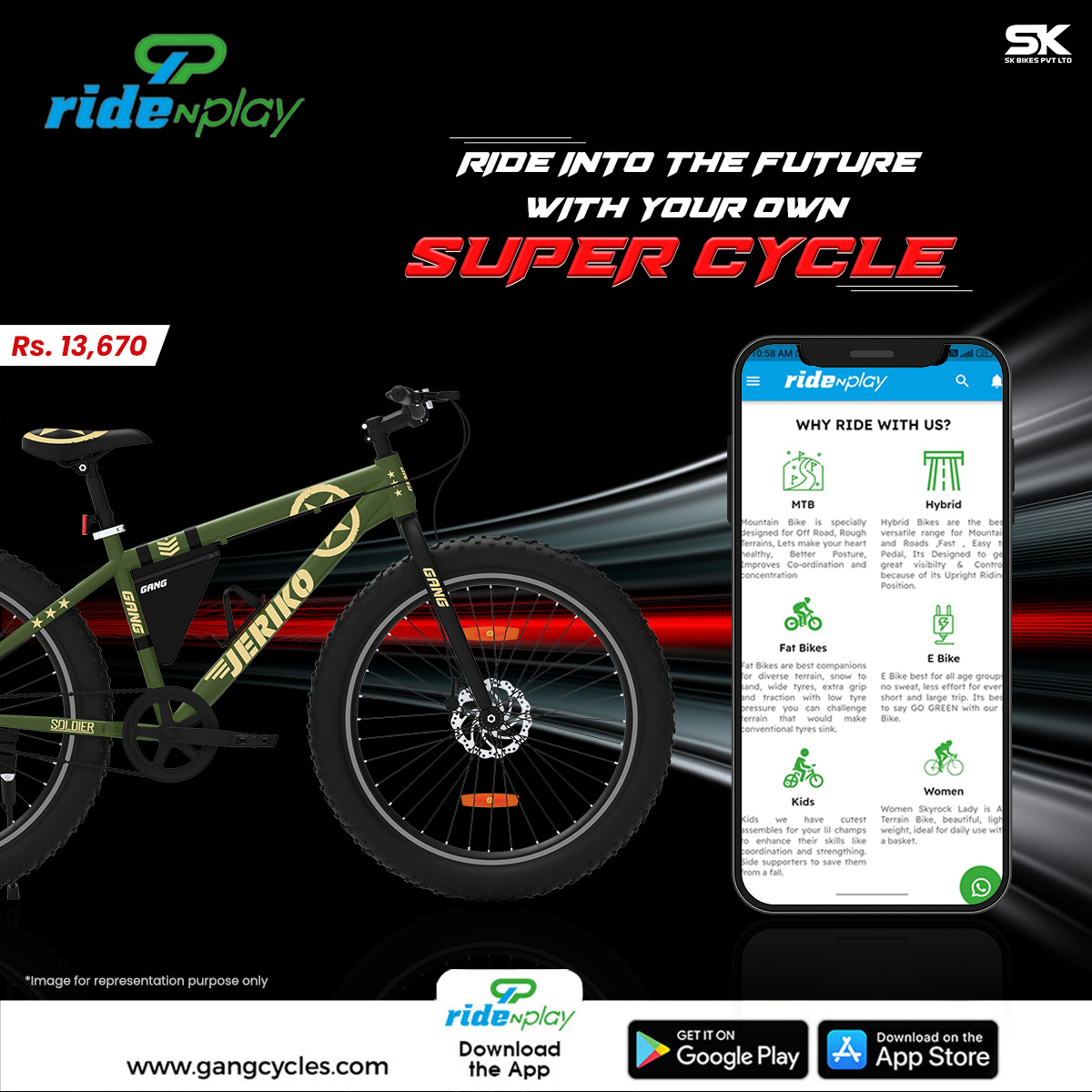 riden_play's tweet image. Embrace the future and ride into it with your own Super Cycle! Whether you're commuting or exploring, this super-powered cycle is your ticket to a greener and more exhilarating future.
 #Bestfeatures #Adventures #Bestapp #Bicycleapp #Riding #Cycleapp #Play
ridenplay.in