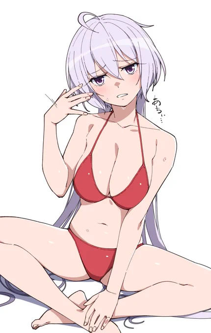 今日も暑かったので水着クリスちゃんラクガキ 