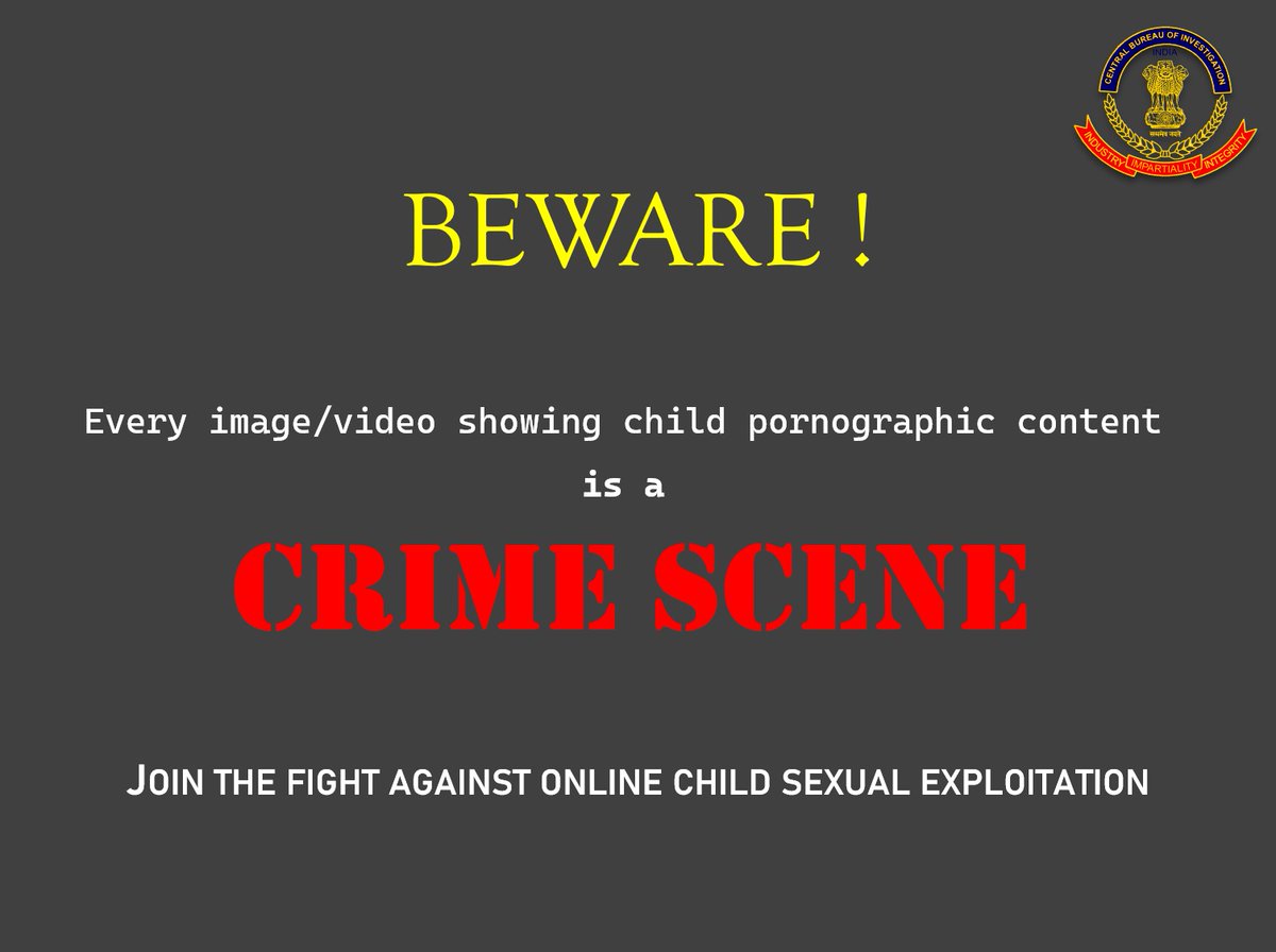 CBIHeadquarters's tweet photo. Let’s rise against any kind of child sexual abuse https://t.co/lo96bey1QU