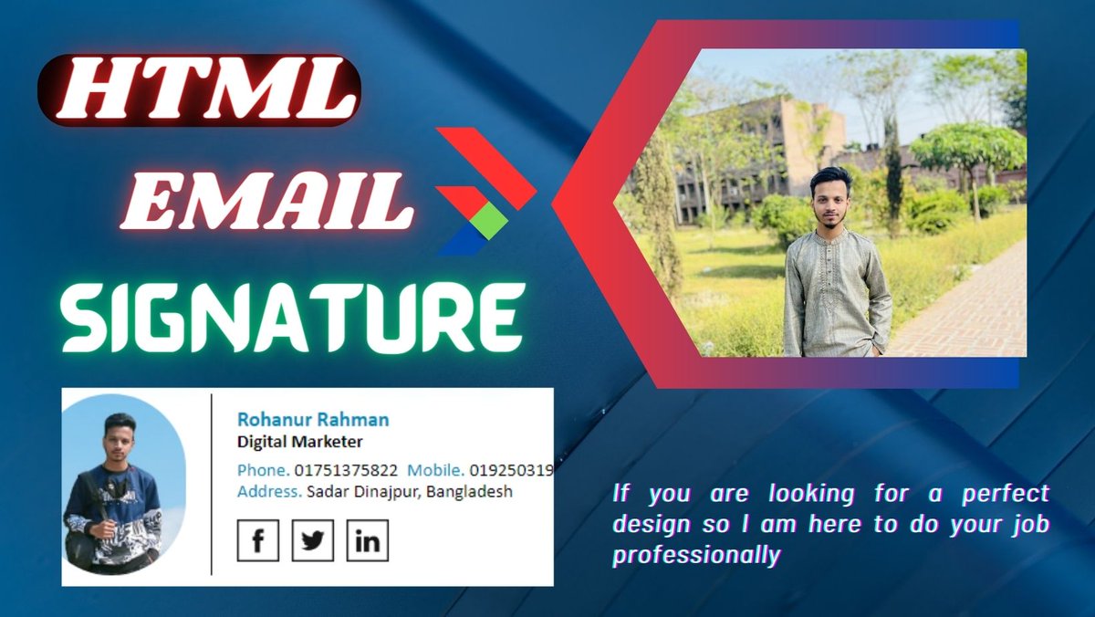 I will do clickable HTML email signature fiverr.com/s/D9Z6rN 
#emailsignature #emailmarketing #email #emails #emailsuccess #emailmarketingtips #emailmanagement #emaildesign #emailtemplate #emaillist #emailtips
#emailsignaturedesign #WeddingFairXNunew