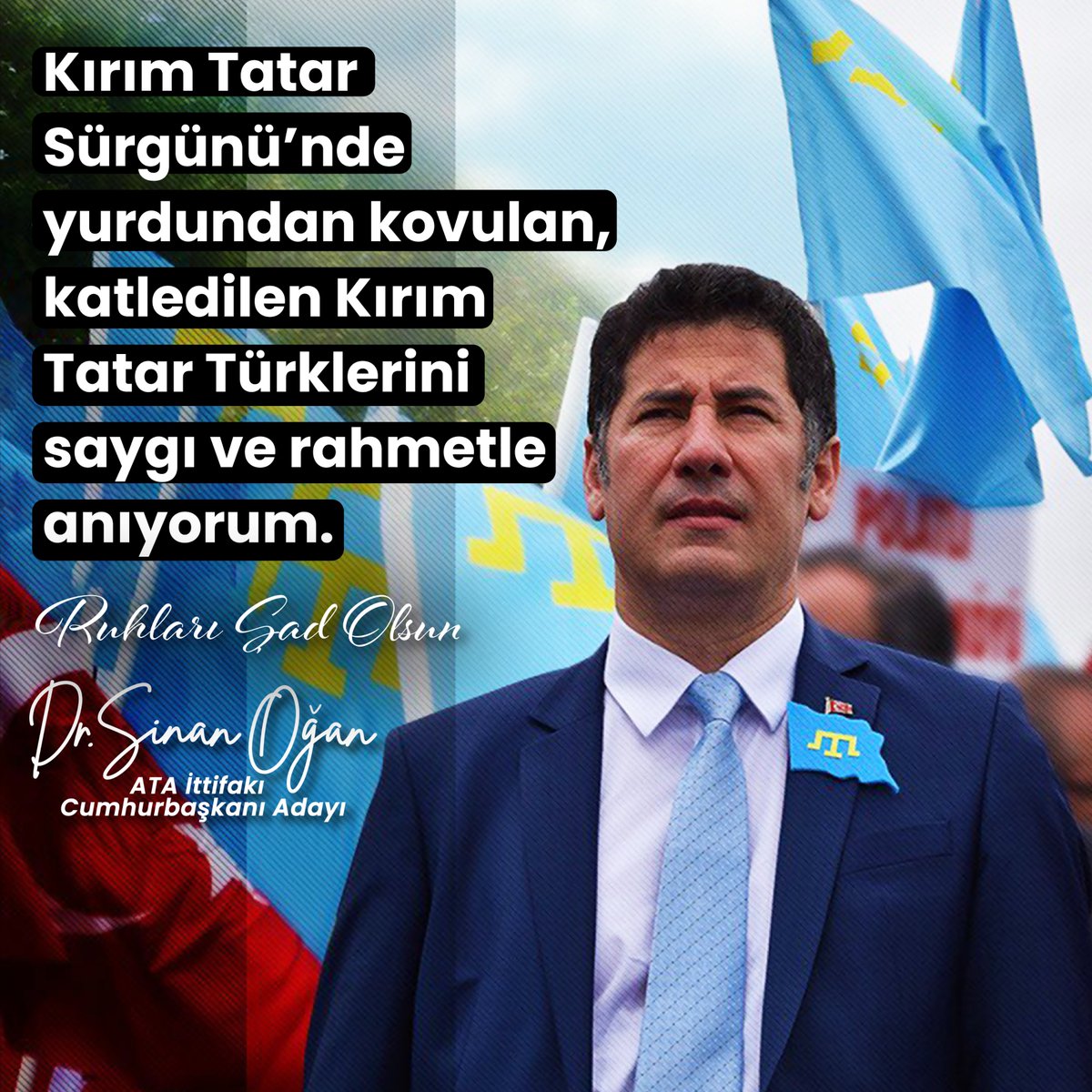 Kırım Tatar Sürgünü'nde yurdundan kovulan, katledilen Kırım Tatar Türklerini saygı ve rahmetle anıyoruz...