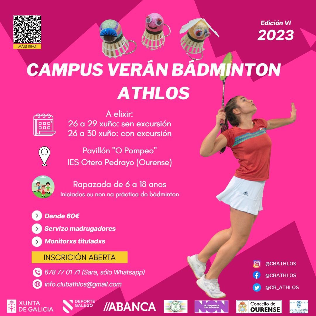 CB_ATHLOS's tweet photo. 🤩XA ESTÁ AQUÍ‼️

Moitxs de vos estades preguntando… Xa está aberta a INSCRICIÓN do “VI CAMPUS VERÁN BÁDMINTON ATHLOS 2023”

📍IES Otero Pedrayo.
🗓️ Última semana de xuño

📲ENLACE de INSCRICIÓN: https://t.co/aa7lhNPuWu

🖤🤍❤️ https://t.co/8SsxZk6apD
