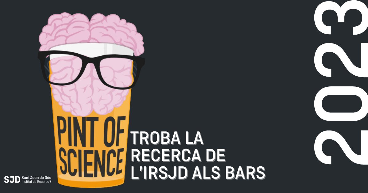 #PintOfScience <a href="/IRSJD_info/">Institut de Recerca Sant Joan de Déu</a>  | Entenent el cervell en desenvolupament: de l'embaràs als primers mesos de vida 🧠

👉Amb el Dr. Carles Escera (<a href="/carles_escera/">Carles Escera</a>) i la Dra. Lola Gómez Roig (<a href="/lgomezroig/">Lola Gómez Roig</a>)

📅 22 Maig a les 20:00h

📍 Bar La Iguana (C/de Rosés, 46)

Us hi esperem!