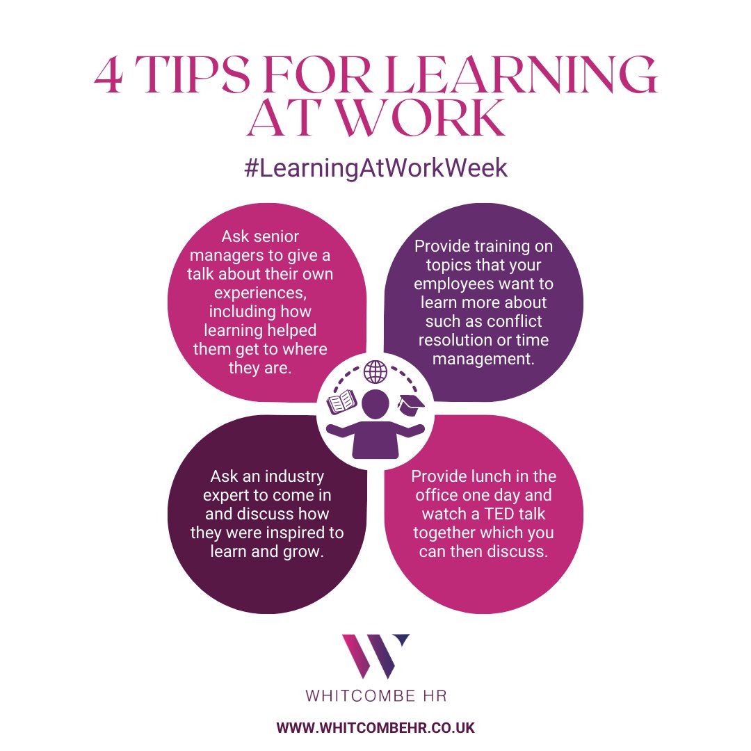 WhitcombeHR's tweet image. 🎓It’s Learning at Work Week and a great opportunity for you to increase knowledge &amp;amp; engagement amongst your employees.

To learn more about our training opportunities please don't hesitate to get in touch.

#LAWWeek #learningatworkweek #hr #kentbusiness #whitcombehr