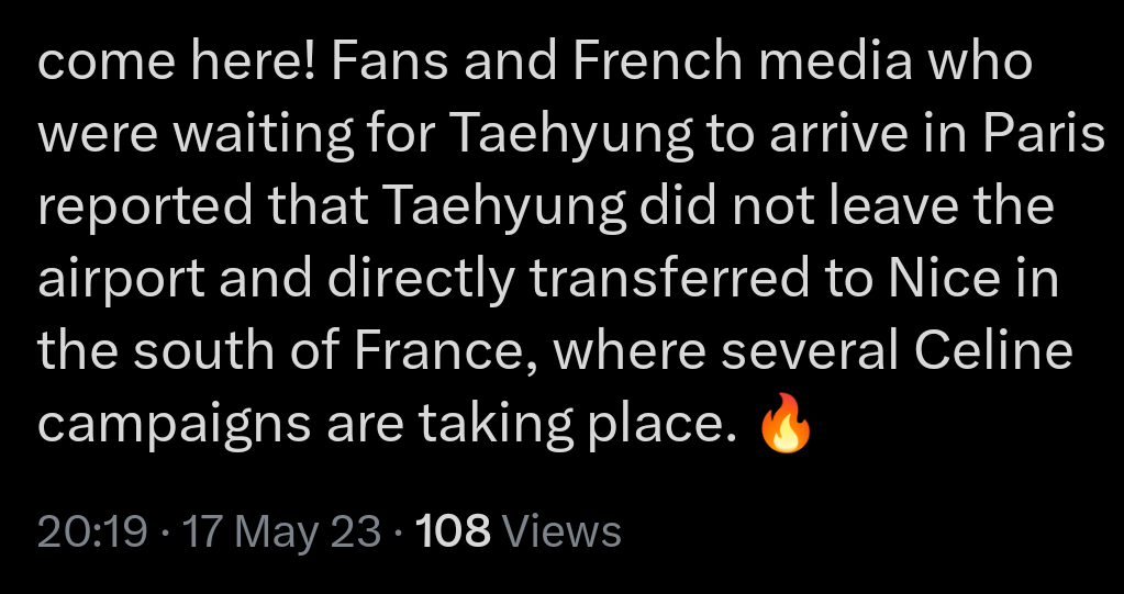 iusecapybara's tweet photo. french media literally said tae didn't even stop at Paris and went directly to nice https://t.co/xK5LOhYQyA
