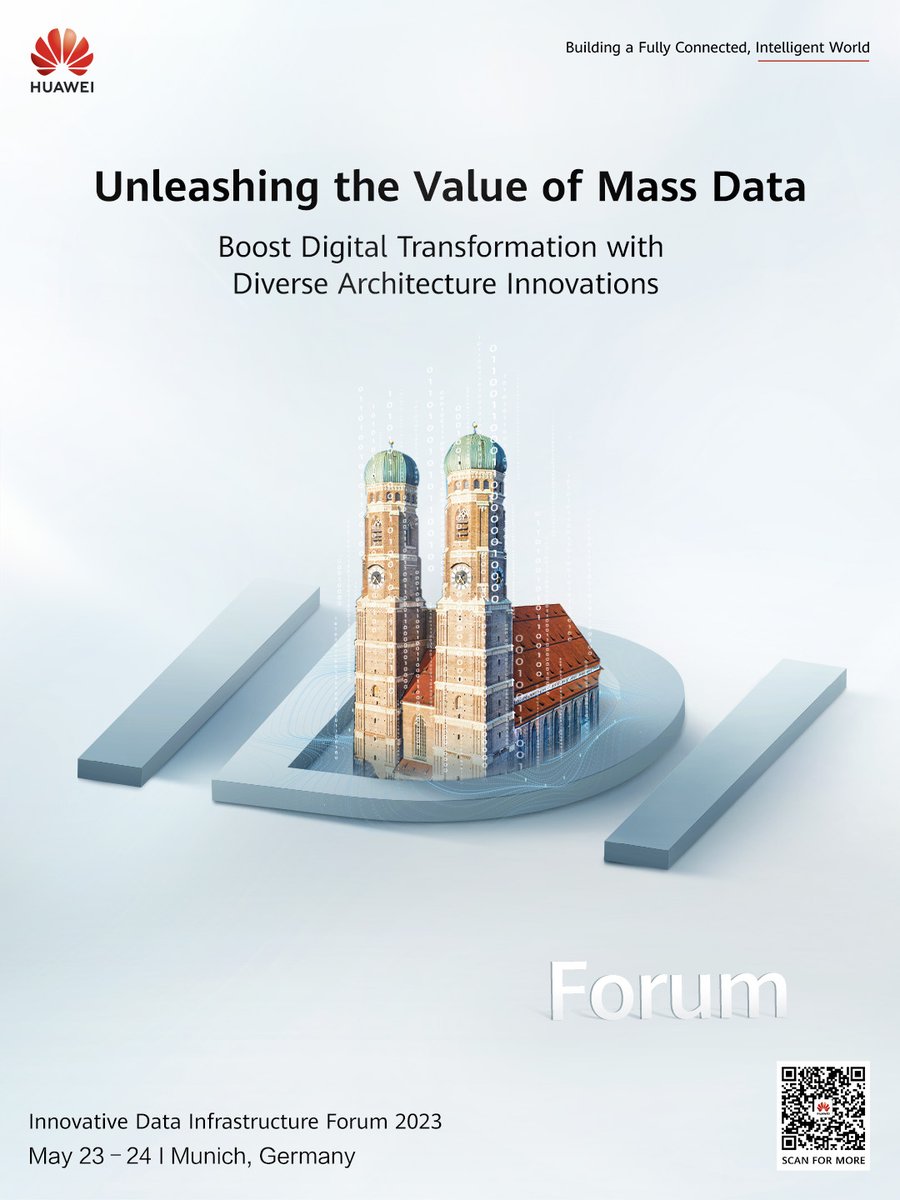 IT_Huawei's tweet photo. Innovative Data Infrastructure Forum 2023, an event not to be missed! Discover how we're unleashing the value of #massdata and how diverse architecture #innovations are boosting #digitaltransformation. Register now to join: https://t.co/QlvLNdN9o4 #HWIDI #HuaweiStorage https://t.co/MqVvV0crer