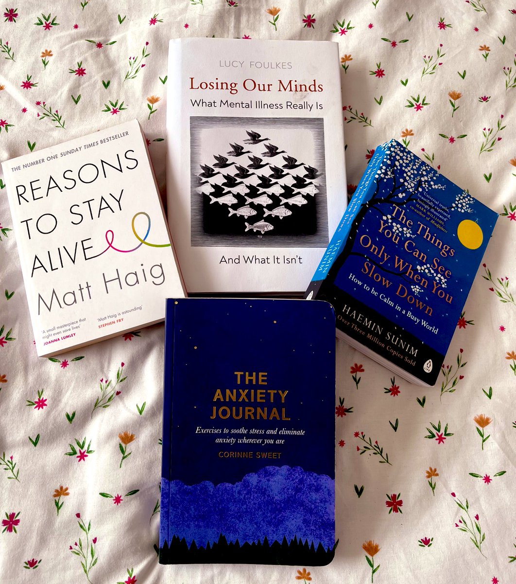 For #MentalHealthAwarenessWeek I wanted to share some of my favourite #books on #mentalhealth 💚 #mhaw #anxiety @matthaig1 @lfoulkesy @CorinneSweet @themonkamok