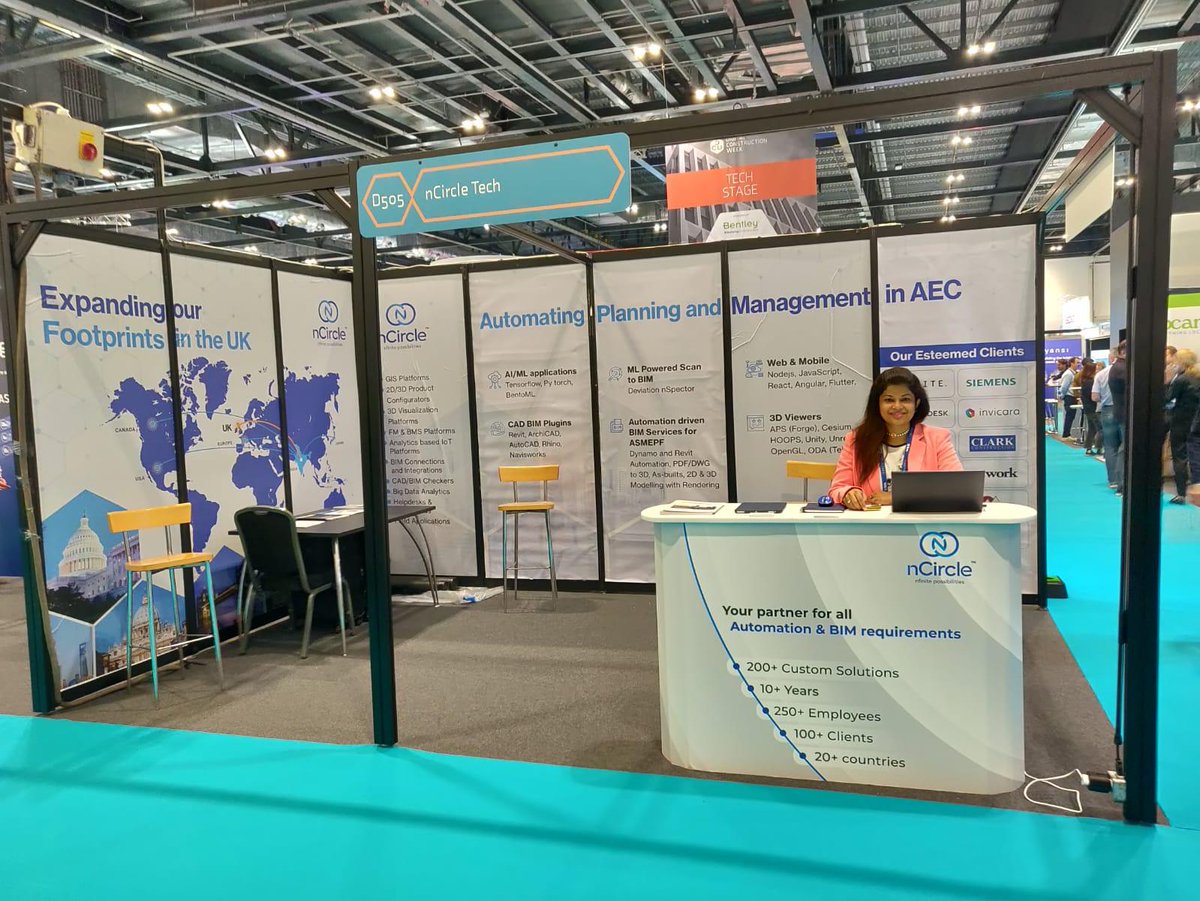 @nCircleTech is at @DigiConWeek in @ExCeLLondon!

Visit us at Booth D505 today where we can discuss how nCircle can transform your business also help to reduce the timeline, labour costs as well.

#dcw #dcw2023 #bimconstruction #ExCeLLondon #aec #construction #nCircleTech