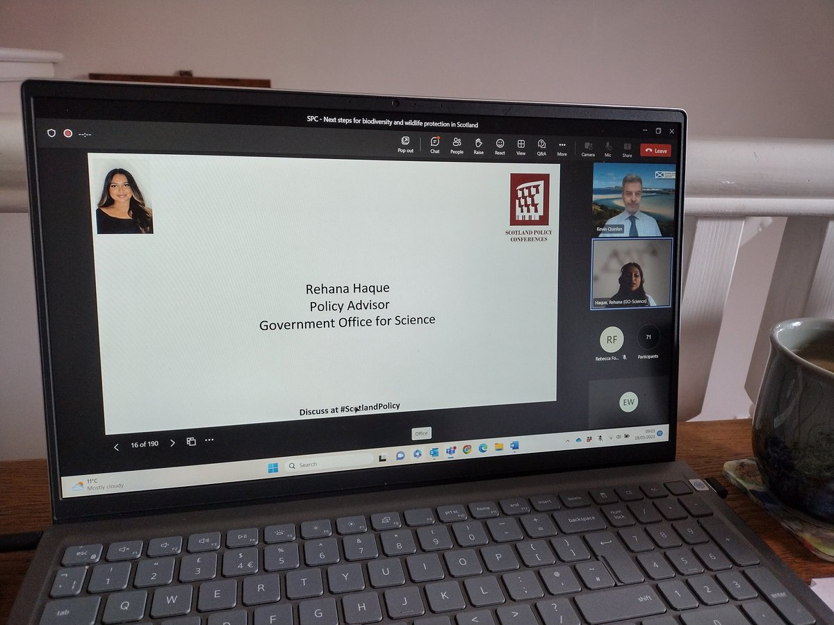 All set for the <a href="/scotlandpolicy/">ScotlandPolicy</a> seminar on Scottish Biodiversity. Rehana Haque from GO for Science sets the scene with reminding us that the UK is at the bottom of the Biodiversity index. #ScotlandPolicy <a href="/GreenActionT/">Green Action Trust</a> <a href="/csgreennetwork/">Central Scotland Green Network</a> <a href="/nature_scot/">Former NatureScot account</a> <a href="/scotgov/">Scottish Government</a>