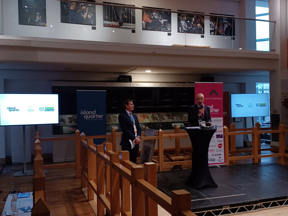 Geldards's tweet photo. Exciting to attend the Team Nottingham event and hear the ambitious plans for Island Quarter from Nottingham City Council and Conygar. An exciting and ambitious development in the heart of Nottingham.
@UKREiiF 

#UKREiiF #UKREiiF2023 #eastmidlands https://t.co/0k8AHxNdXk