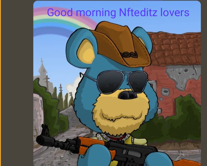 Gjennifer122's tweet photo. Hello peeeppppssss
Are you just wakeup and looking for something kinda blue in your favorite NFts
so the wait is over
here presenting you the most beautiful blue bear from your favorite NFts none other then Nfteditz
#nftEditz
#NFTs https://t.co/FNA4ihmFEP