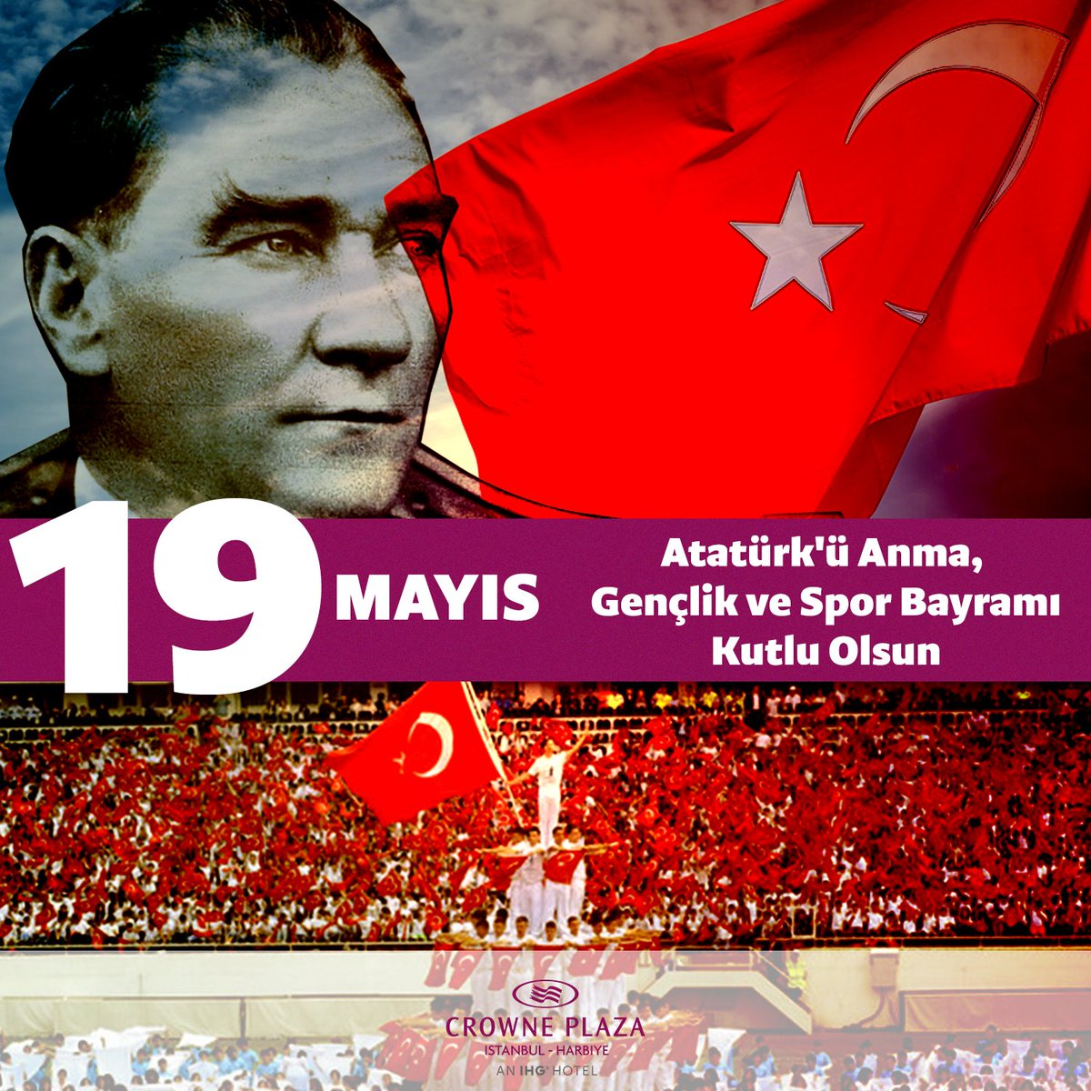 19 Mayıs Atatürk’ü Anma, Gençlik ve Spor Bayramı Kutlu Olsun!
May 19th Commemoration of Atatürk, Youth and Sports Day

#19Mayıs #Atatürk #Spor #Gençlik #Bayram #Kutluyoruz #ihg