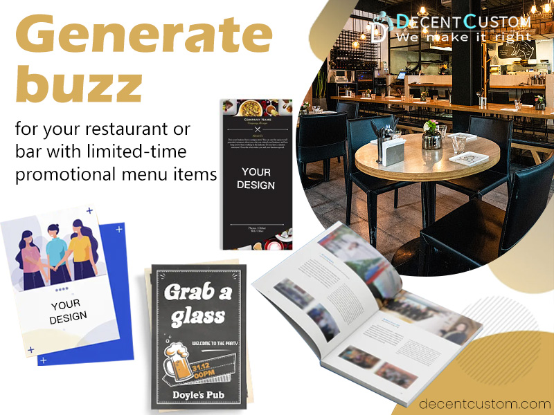 Decentcustomltd's tweet photo. Get ready to turn heads with our limited-time promotional menu items! 🍔🍹 This is your chance to taste something uniquely delicious at our restaurant/bar. Hurry, before it's gone!🔗[https://t.co/4o8TvZhaL2] #LimitedTimeMenu #RestaurantPromotion #TasteTheBuzz https://t.co/25z1Dkak0M