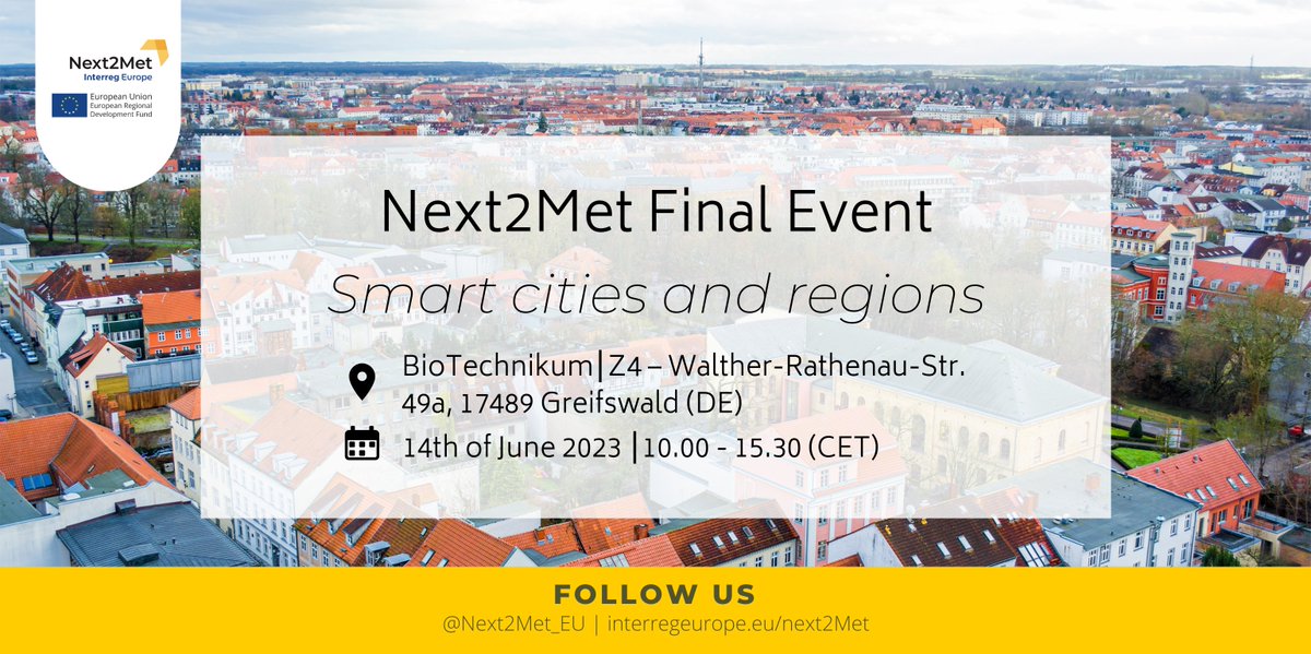 #N2MFinalEvent⎮Registration for Next2Met's final event is now open! 📢

Join us for the inspirational results on #digitalisation policy &amp; exchange with European partners on how to improve policy, to make rural areas more attractive with digitalisation

➡️ bit.ly/3BzcNBD