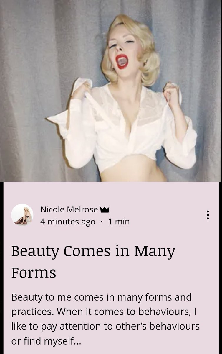 XNicoleMelrose's tweet photo. New #webdiary #post on my #website https://t.co/IRjqyXgoIn about the many #forms of #beauty
Link posted below
https://t.co/Q1yDZ3wWIV
Subscribe if you are not yet subscribed. Many #pictures, #writing and #videos to be seen. https://t.co/KWuXI4Zdgk
