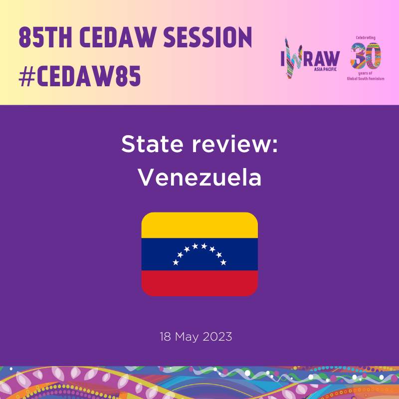 The #CEDAW Committee's constructive dialogue with Venezuela has begun. Watch live at: media.un.org/en/asset/k1x/k… #CEDAW85