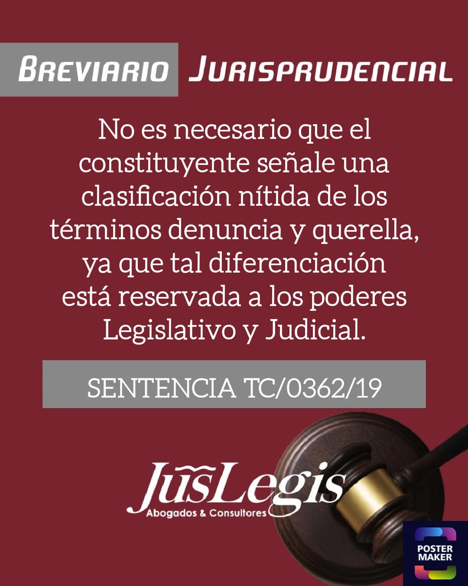 namphirodriguez's tweet photo. 🇩🇴BREVIARIO JURISPRUDENCIAL 
🗣TC/0362/19
#DENUNCIA⚖ 

TC aborda en esta sentencia el debate sobre la legitimación de los ciudadanos para interponer acciones procesales en casos de corrupción pública.

https://t.co/iNxAqtnmQm https://t.co/3e26cpCtCH