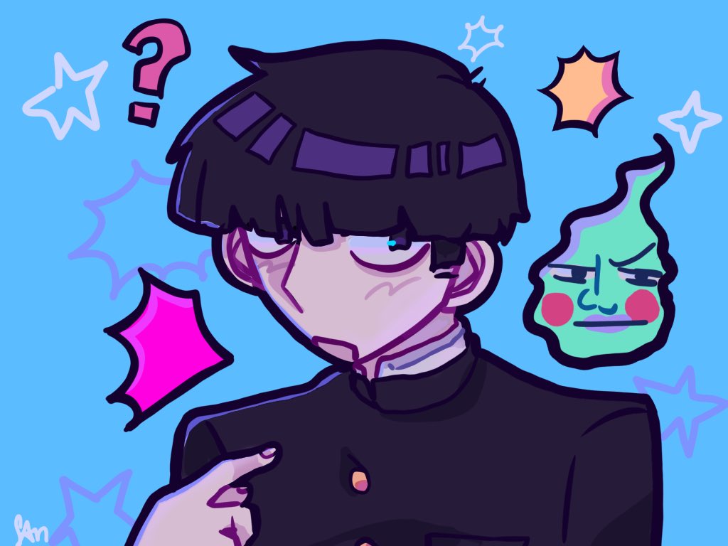 ReinStarrr's tweet photo. Mob again lol 
(New artstyle.. again)

#mobpsycho100 #fanart #art #mp100 #mobpsycho100fanart #mp100art #shigeokageyama #reigenarataka https://t.co/B7Rs4BV9SW