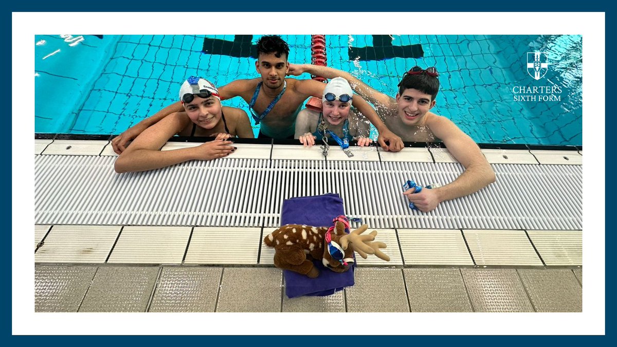 ChartersSchool's tweet photo. #WhereIsWaddleton?
Our school mascot joined Luca, Olivia, Hayam & Saffie when they completed #Swimathon2023 last weekend. The @Charters6Form students swam a half marathon to raise funds for @mariecurieuk & @CR_UK.
Read full story here: https://t.co/eCfjGiDXvt
#Unity #Charity 🏊♂️ https://t.co/nxDWd74DoN