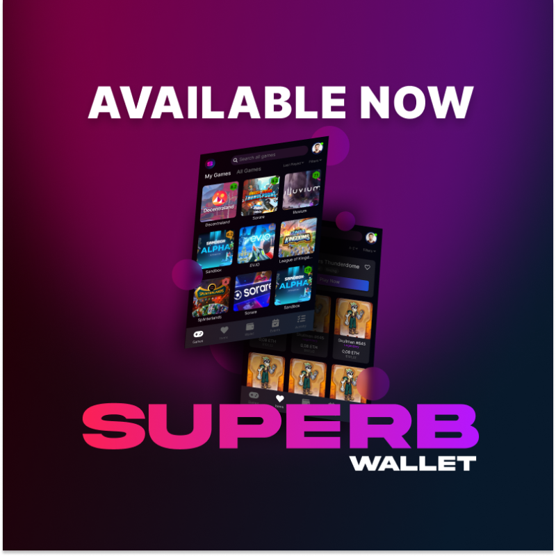 SuperbPortal's tweet photo. Attention, gamers! Superb Wallet Alpha is here to make your gaming experience legendary! 🎮⚡️ With this wallet, you'll breeze through transactions faster than Sonic on a caffeine rush. Don't be a noob, join the alpha and unlock the secrets of Web3 Gaming! #SuperbWallet