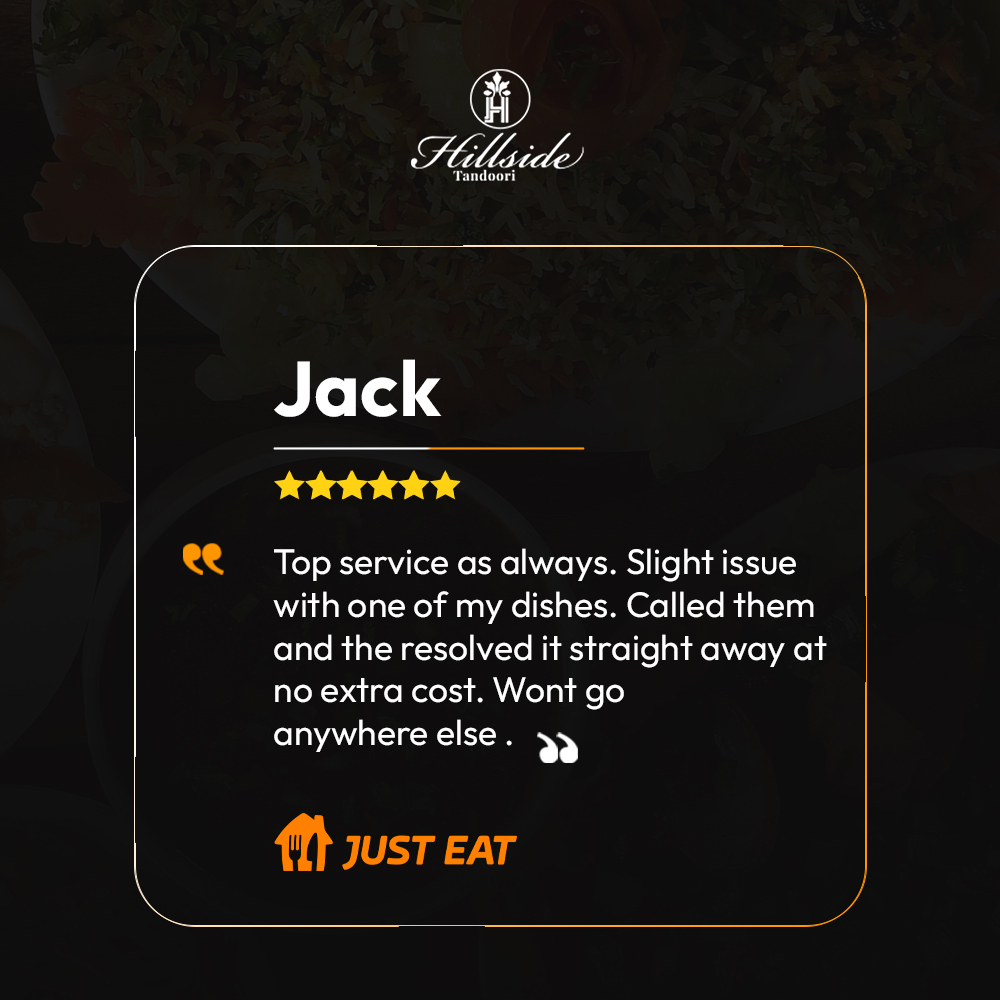 Thank you for your positive feedback!  😍🍴

📲 app.hillsidetandoori.co.uk
🏨128 Church Hill IG10 1LH
📞 020 8508 5287

#Hillsidetandoori #ChurchHillLoughton #est_1990 #takeaway #indian #besttakeaway #chicken #bestfood