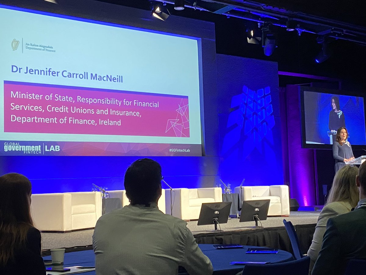 #ggfintechlab looking forward to participating later. Great welcome by Ian and now listening to Dr Carroll MacNeill. Ireland is booming.