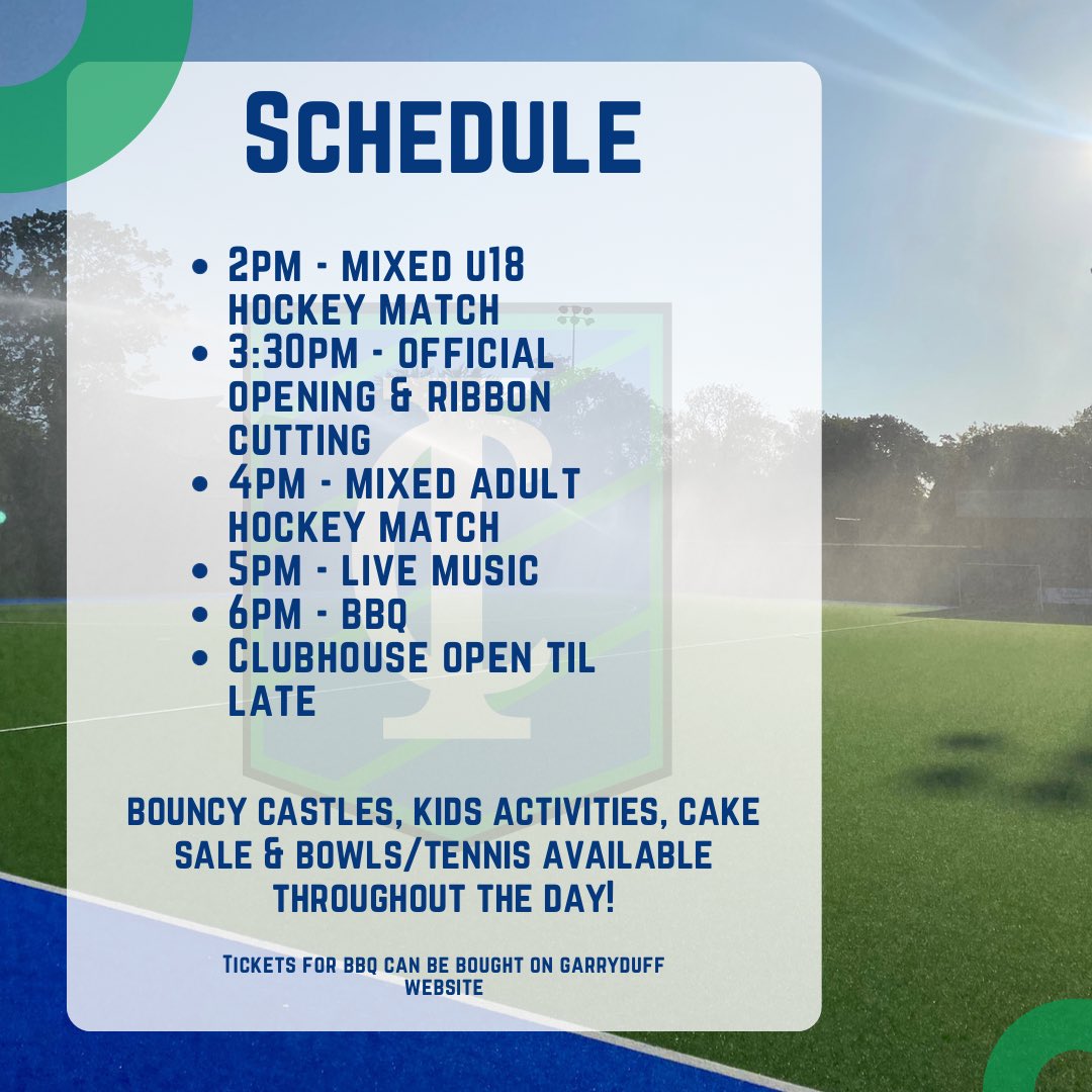 It’s almost here! Join us all on Saturday, May 27th for the official opening of our new pitch and bowls green! There’ll be between for all ages to watch and partake in from 2pm onwards in Garryduff Sports Centre!