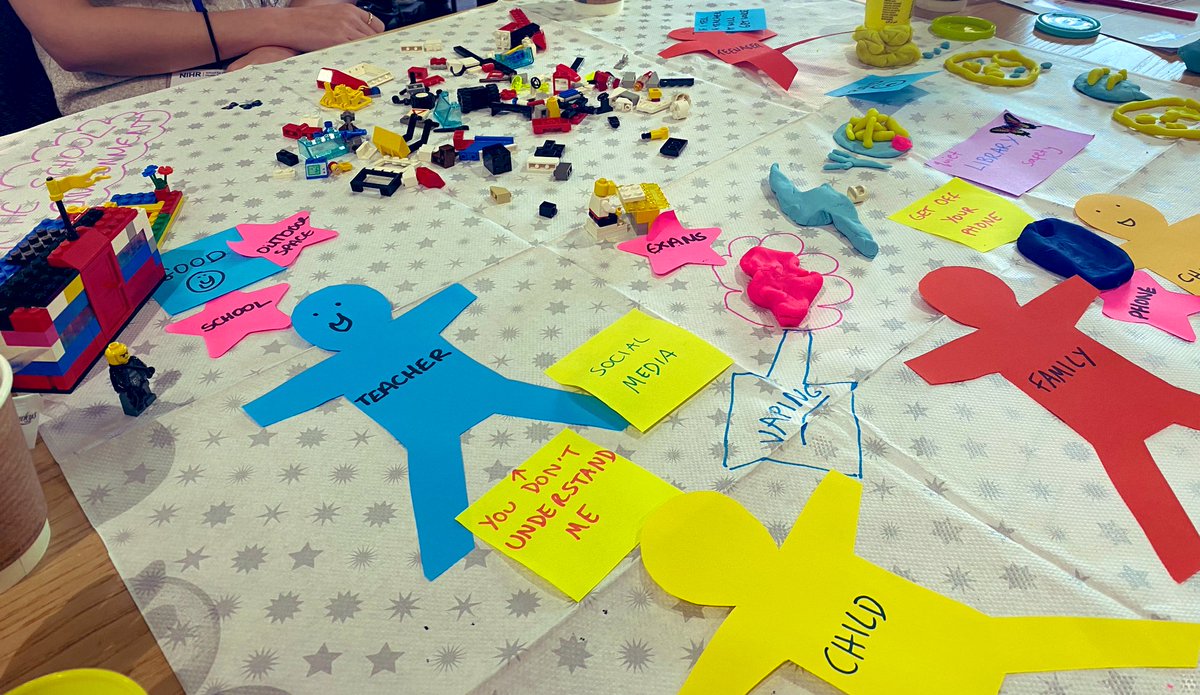 EmilyWidnall's tweet photo. Great fun yesterday with @NIHRSPHR ECRs creatively representing research findings. Making a vape and a plate of chips with playdough was a first… #SPHRResNet #Publichealth https://t.co/NqQ88GE0V6