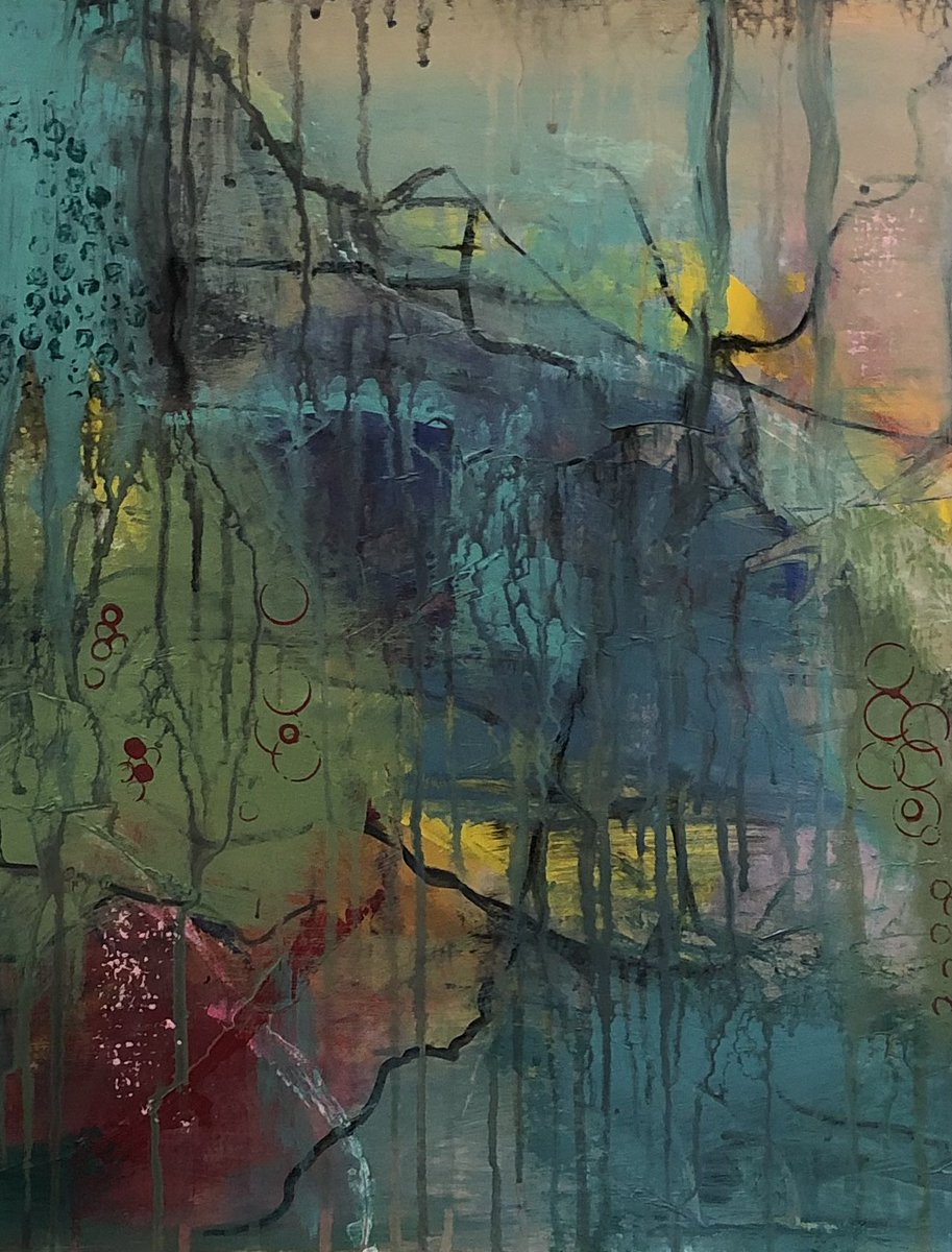 The awakening of spring and summer. The colors in nature are so wonderful😍. See more nft in my collection opensea.io/mariaastrom or IG artby.astrom #NFTartist #openseaartists #abstractartist #colors #art #paintings