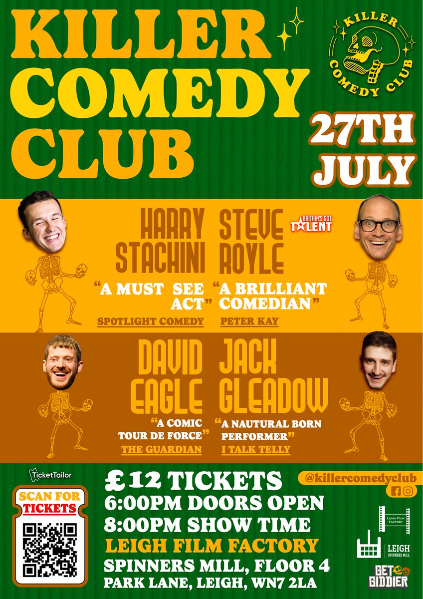 SpinnersMill's tweet photo. Join us here at Spinners Mill for the first of many #KillerComedy events hosted @FilmLeigh Laugh out loud ! https://t.co/ohQdTyLDUk