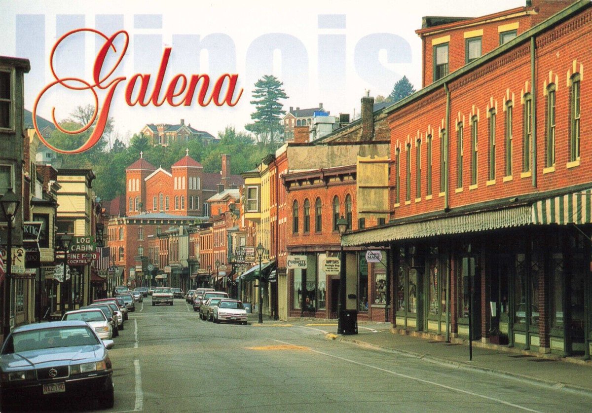 Greg Bruhl on Twitter "Galena IL Illinois, Main Street View 1980s Cars