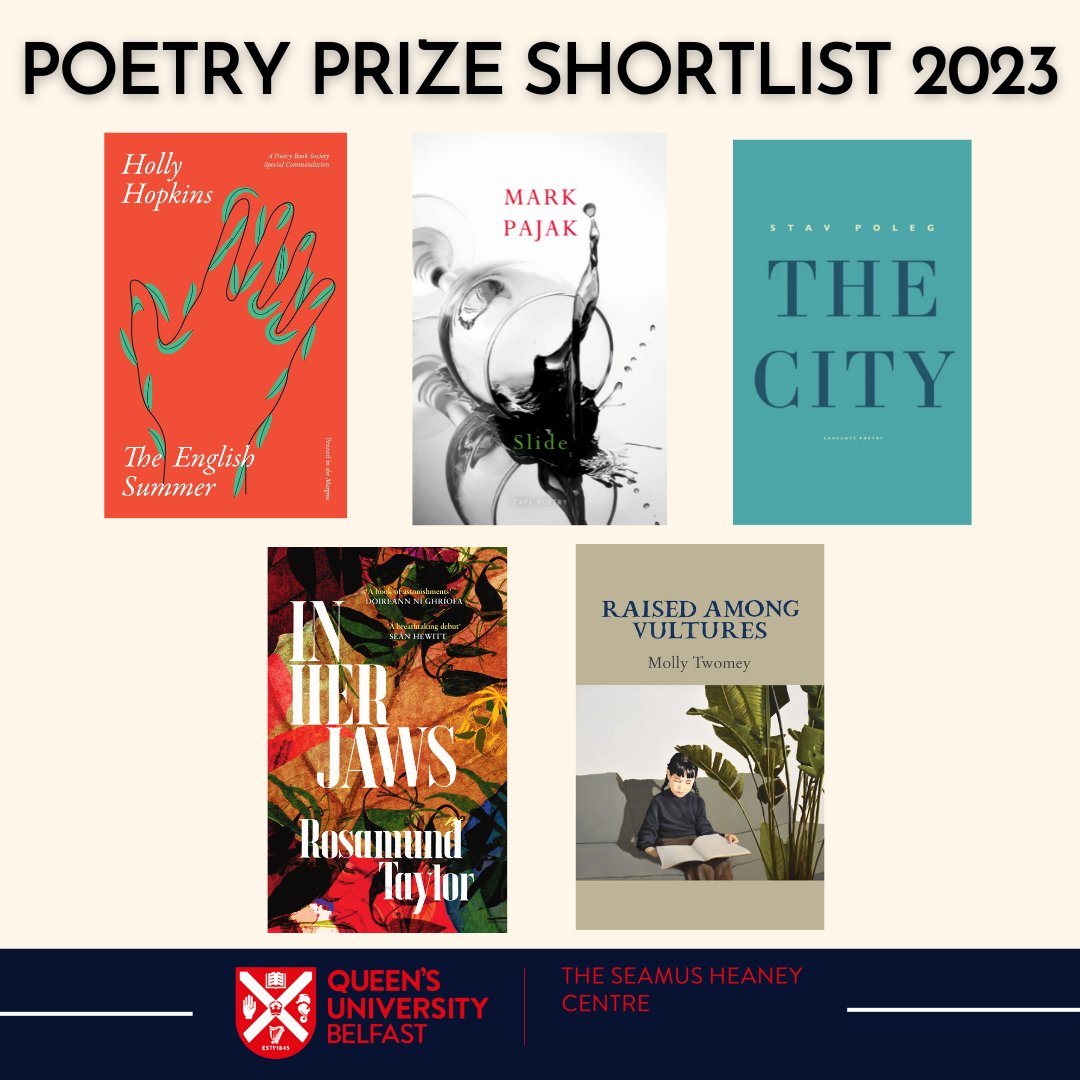 We are delighted to announce the shortlist for the 2023 Seamus Heaney First Collection Poetry Prize, supported by Atlantic Philanthropies. 

Read more about this year's shortlist here qub.ac.uk/schools/seamus…

<a href="/mollytwomey1/">Molly Twomey</a> #stavpoleg #markpajak