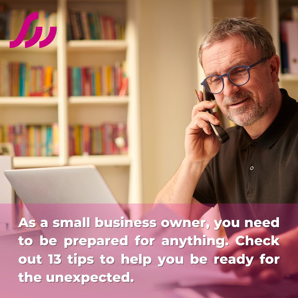 supportwizard's tweet photo. As a small business owner, you need to be prepared for anything. Check out 13 tips to help you be ready for the unexpected.

#BusinessContinuity #SMBTips
https://t.co/j0oQtj7BGB https://t.co/V9XjlYfhqR
