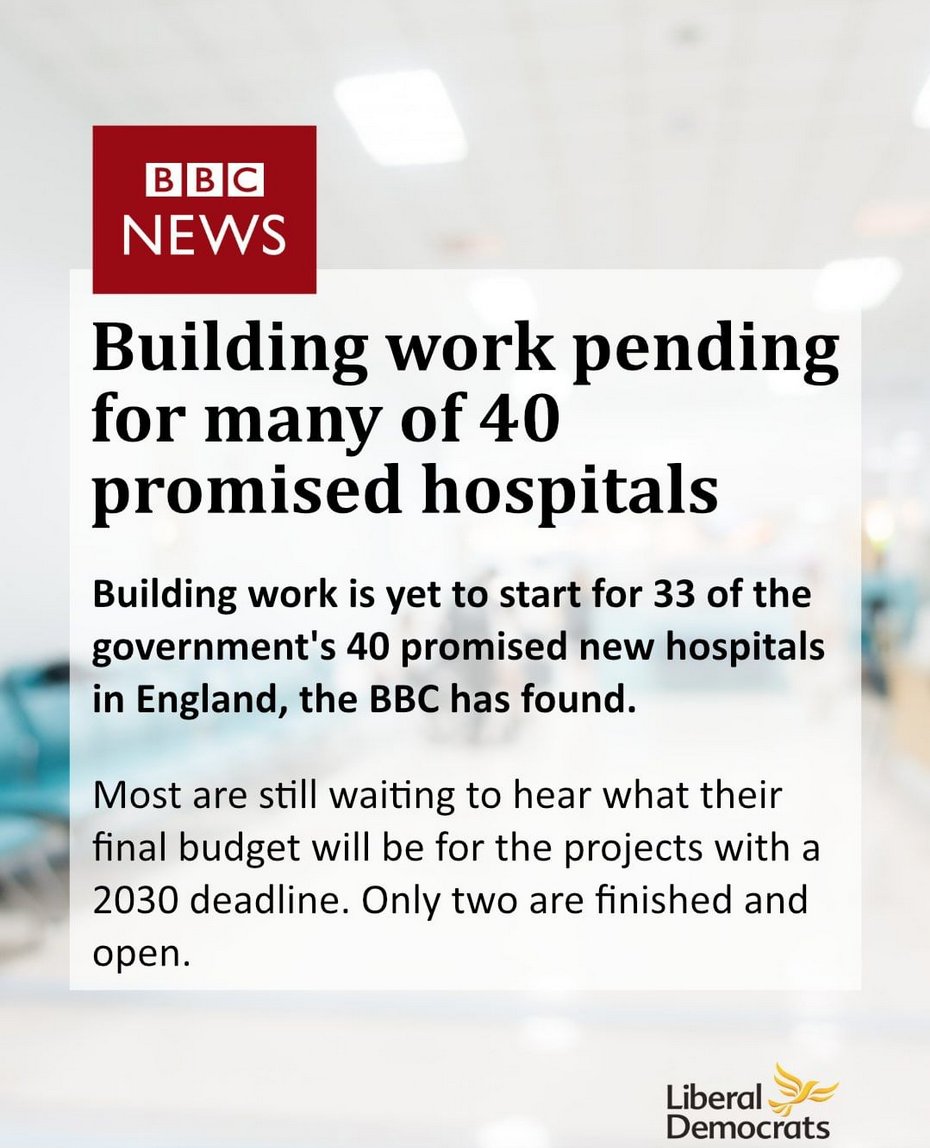Matt_building's tweet image. Just like the crushing disappointment that is #RestoringYourRailway, the Tories are failing to deliver another national infrastructure programme. The NHS is failing by every metric