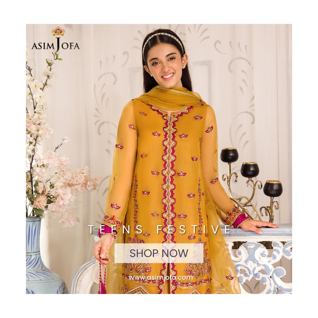 asimjofa's tweet photo. Teens Festive | Shop Now | Ready To Deliver
AJTF-09 | 3-PC | Stitched | Rs. 11,450/-

Shop Now: https://t.co/0KuBELCUuw

#AsimJofa #IWearAsimJofa #TeensFestive #EidEdit #asimjofaessentials #embroideredcollection #AJEssentials #pret #pretessentials #TrendingNow https://t.co/F9x6m8SbNA