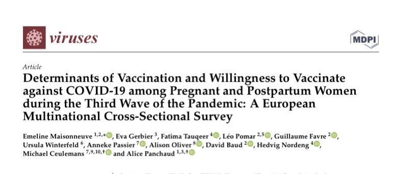Latest publication on vaccine willingness from our European COVID-19 survey collaboration. Thanks again to all the pregnant and postpartum women who participated. mdpi-res.com/d_attachment/v…. <a href="/medsinpregnancy/">UKTIS bumps</a>