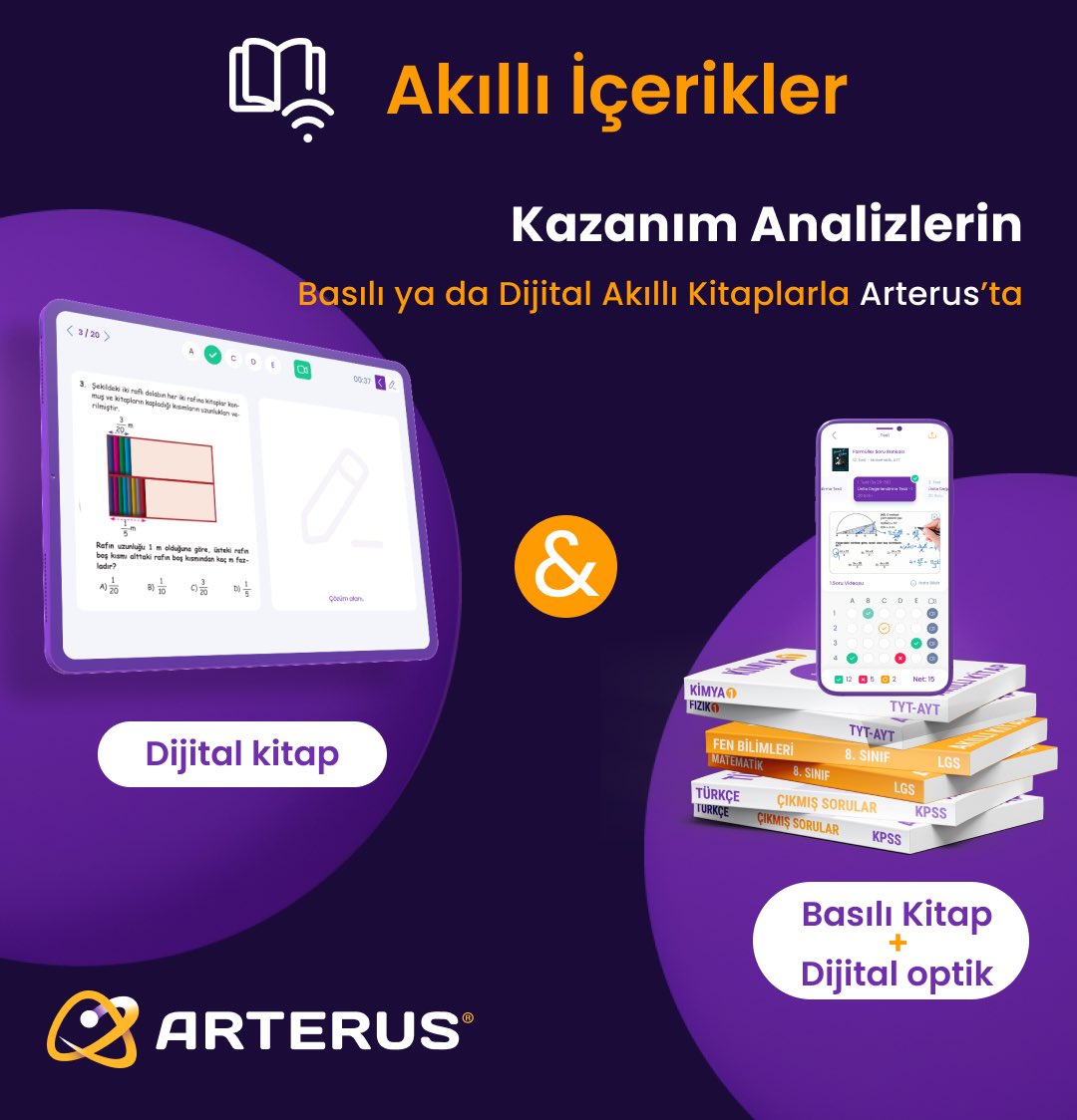 Arterus_tr's tweet photo. Analiz Temelli Akıllı İçerikler.
Yapay zeka destekli “Derinleştirilmiş Kazanım Analizleri” basılı kitaplara 100% entegre https://t.co/WzITFsU4jR’da.
#arterus #yapayzeka #ai #akillikitap #smartbook #smartboard #app #analiz #analytics #egitim #online #dijital #kazanim https://t.co/Se7dfkbb8c