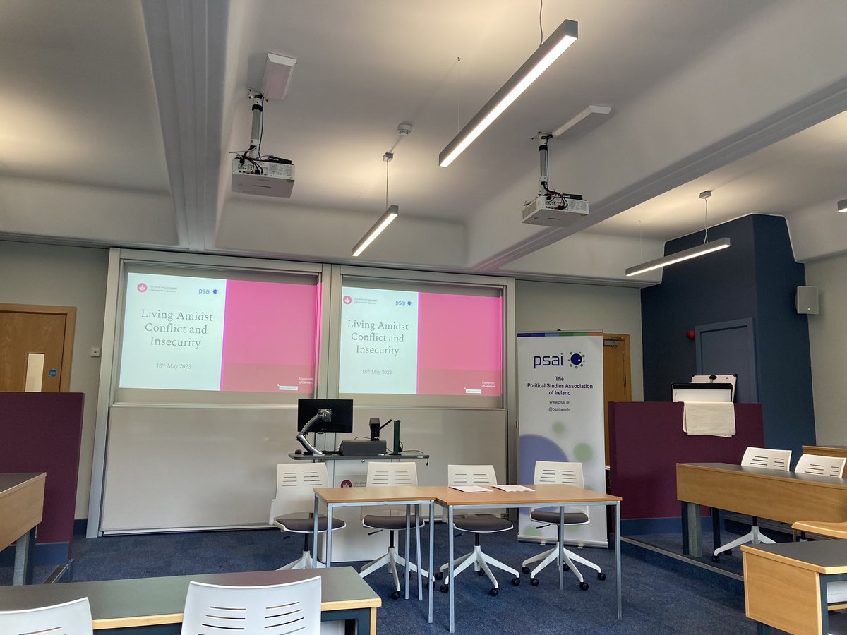 All ready for the #GalwayLivingAmidstSecurity workshop - looking forward to meeting all the participants <a href="/psaitweets/">PSAI</a>