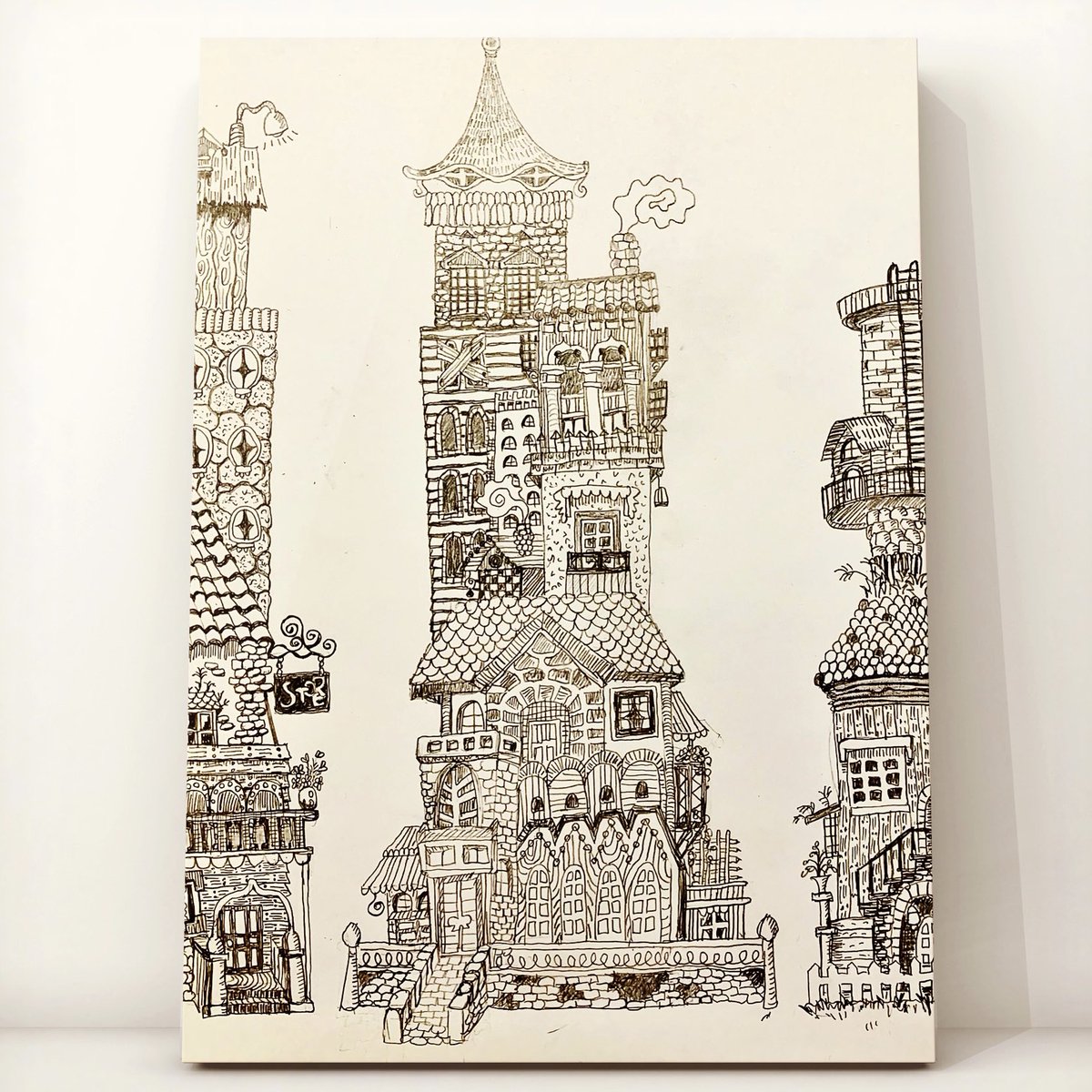 22aoi's tweet photo. フェーズが変わって来たので､お絵描きのアカウントで復活させようか…迷い中

#空想画  #風景画 #オリジナルイラスト #モノトーンイラスト #線画 #ペン画 #お絵描き #art #線画イラスト #絵画 #建築 #レンガ #住宅 #建物 #建物の絵 #建物イラスト  #レトロ #レトロ建築 #ペンアート #家のデザイン https://t.co/vuQ4taIJwj