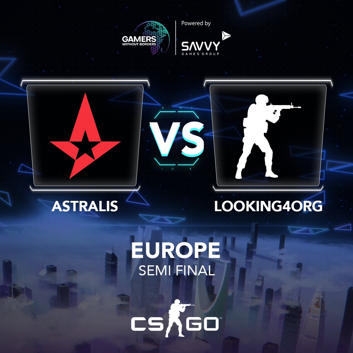 Which team is making it to the Grand Finals of GWB x CS:GO in Europe? 👀

<a href="/AstralisCS/">Astralis Counter-Strike</a> are going head-to-head with Looking4Org in a BO1 on NUKE 💥

#GamingForGood