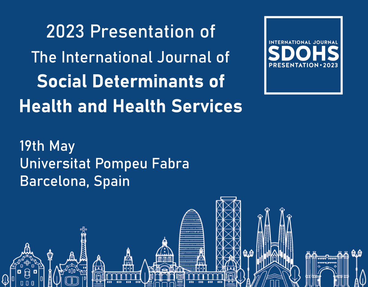 📢One day to go!

🥳We are excited to celebrate this new era of the journal with international experts in #SDOH, #healthequity and #healthservices.

👋See you soon! #IJSDOHS2023