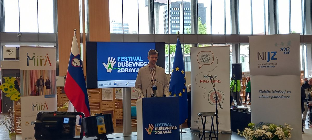 Danes poteka Festival duševnega zdravja, ki ga je z uvodnim nagovorom otvoril predstojnik Centra za duševno zdravje na NIJZ, Matej Vinko.