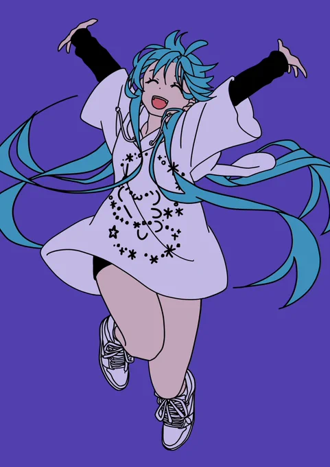 AAパーカーミクさんそのろく リクエストのもうどうにでもなーれ☆  #初音ミク #HatsuneMiku
