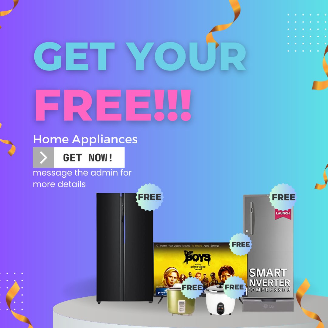 dailymaildeba's tweet photo. Why would you let yourself spend a lot when you can get it for free? Get a chance to claim this best appliance for your home and make you living made easy! Don’t miss this opportunity be one of us to get this freebie! #RELIANCEADVERTISINGCOMPANY https://t.co/evTTDTuvEC