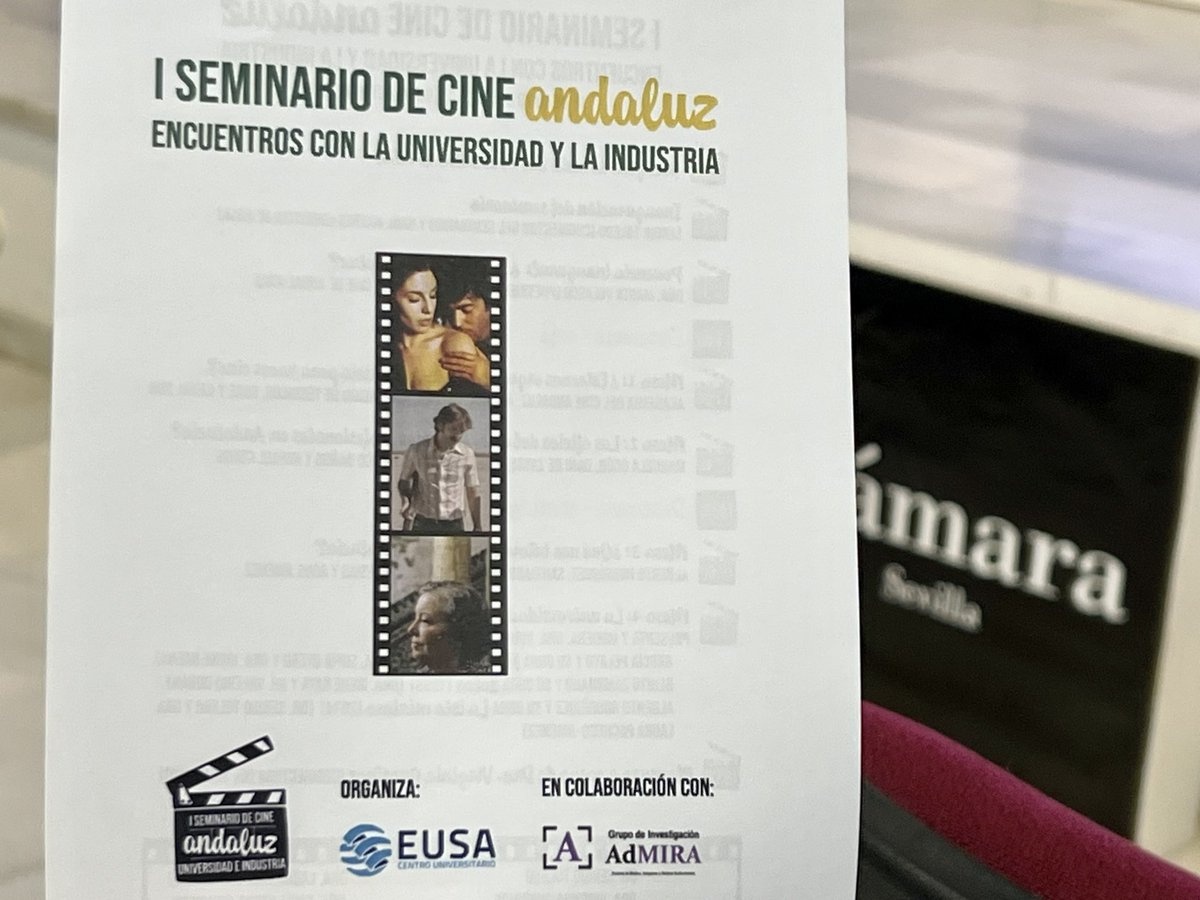antonioroda's tweet photo. Arranca el primer #SeminariodeCineAndaluz en @campuseusa con la ponencia inaugural de #MartaVelasco preguntando “Existe un cine andaluz?” como presidenta de la @acacineandaluz. Gran reflexión tras la emotiva presentación de #SergioToledo y @raulmatres. https://t.co/kt5K73AtPe