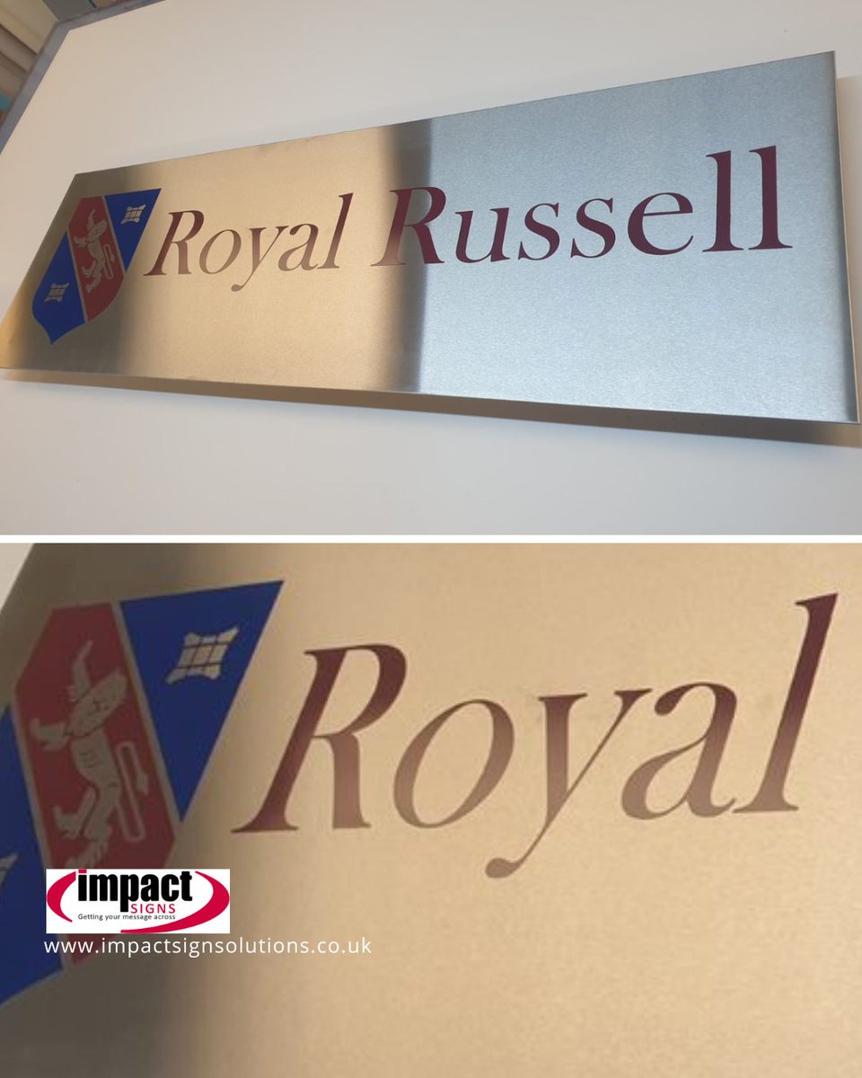 impact1994's tweet photo. Prestigious sign created in house. Here's an Etched Stainless Steel plaque, which is going into a school reception. This plaque has hidden locators on the wall so that you don’t have fixings showing on the face. All created in house. Please get in touch for details.
01296 488902 https://t.co/m2byKHGW5E