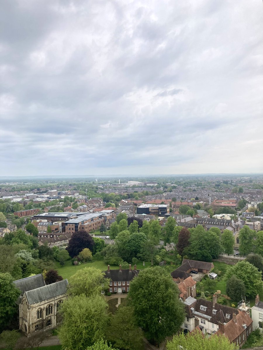 This morning the team had a bright and early start to ascend the York Minster tower alongside <a href="/YSJChaplaincy/">YSJ Chaplaincy</a> to mark Ascension Day! Can you spot the YSJ Creative Centre in the third picture?