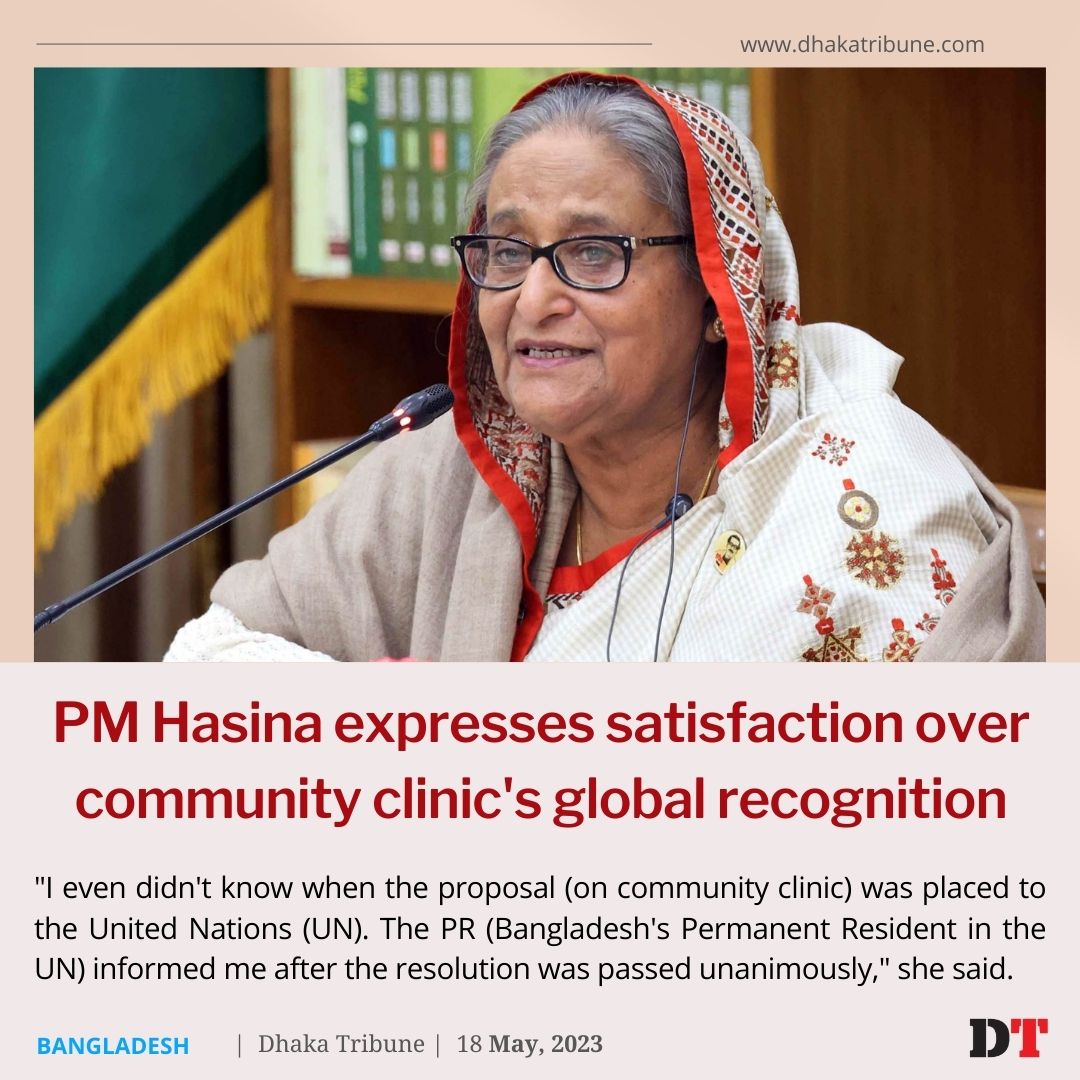 A huge number of employment opportunities was generated centring the community clinics, she says

To Read More
dhakatribune.com/bangladesh/202…

#dhakatribune #communityclinic #SheikhHasina