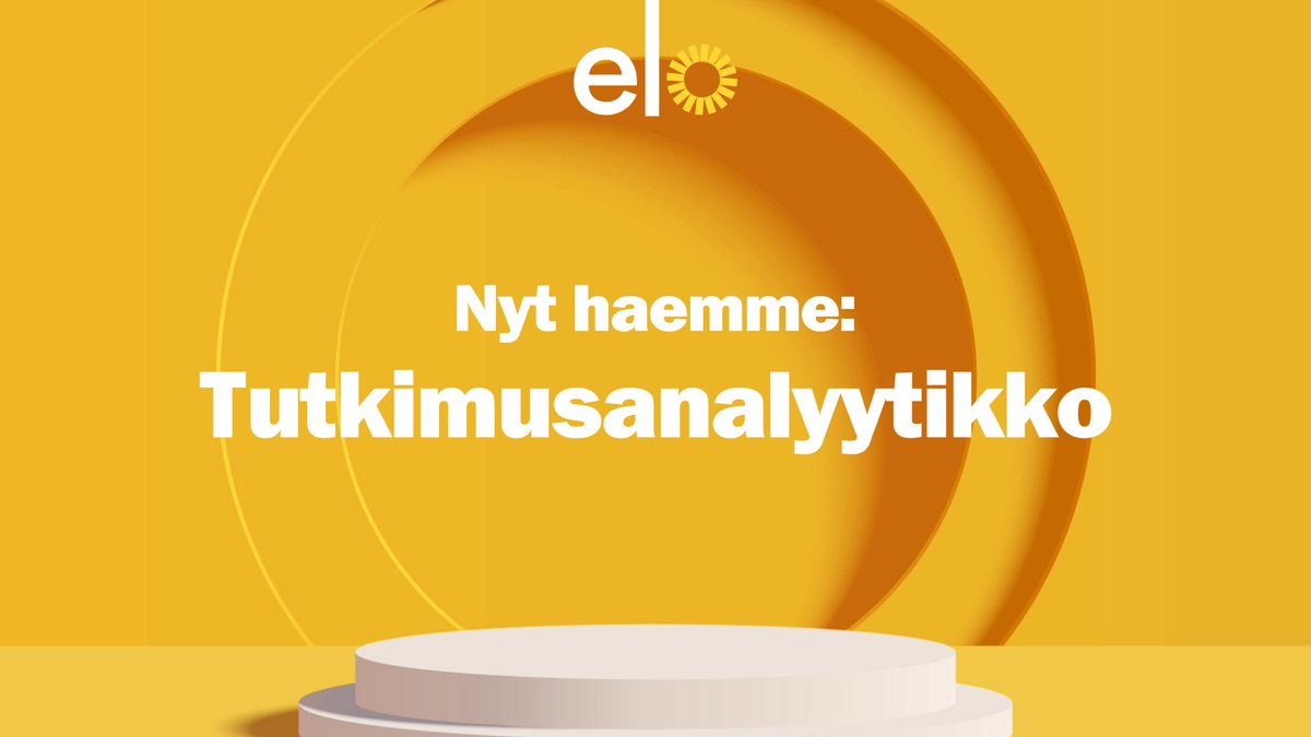 EloTyoelake's tweet photo. Haemme nyt Elon Työkykytieto-yksikköön itseohjautuvaa tutkimusanalyytikkoa, jolta löytyy vahvat vuorovaikutus- ja tiimityöskentelytaidot!⭐ 

Tutustu tehtävään tarkemmin ja tule Eloon ➡️ https://t.co/5uO8kuJygp

#unelmatElossa #rekry https://t.co/IZfoMWR8WT