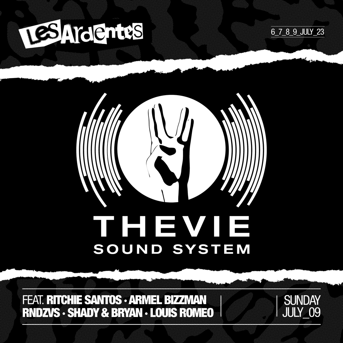 TheVie Sound System aux Ardentes le 9 juillet 🖖 avec Ritchie Santos, Armel Bizzman, Rndzvs, Shady &amp; Bryan, Louis Romeo.